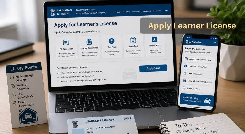 Apply Learner License In India: Complete Guide for Learner’s License, Test, Fees & Renewal