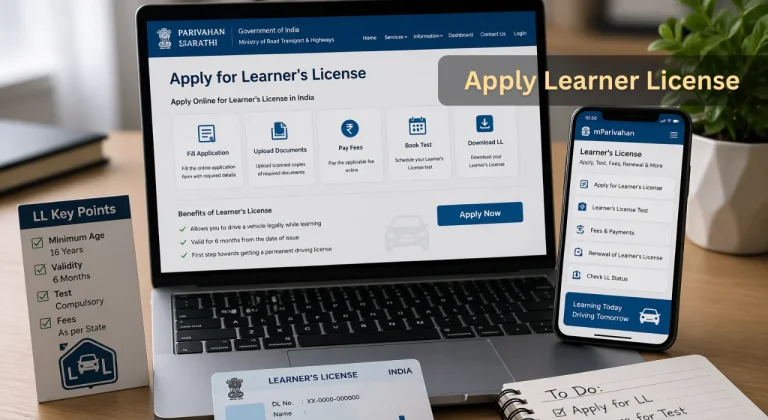 Apply Learner License In India: Complete Guide for Learner’s License, Test, Fees & Renewal
