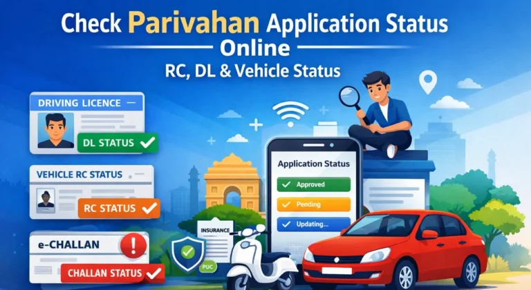 Check Parivahan Application Status Online: RC, DL & Vehicle Status