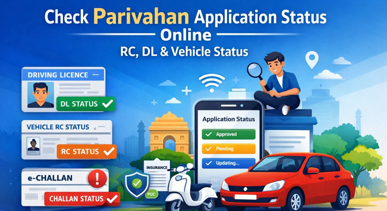 Check Parivahan Application Status Online: RC, DL & Vehicle Status