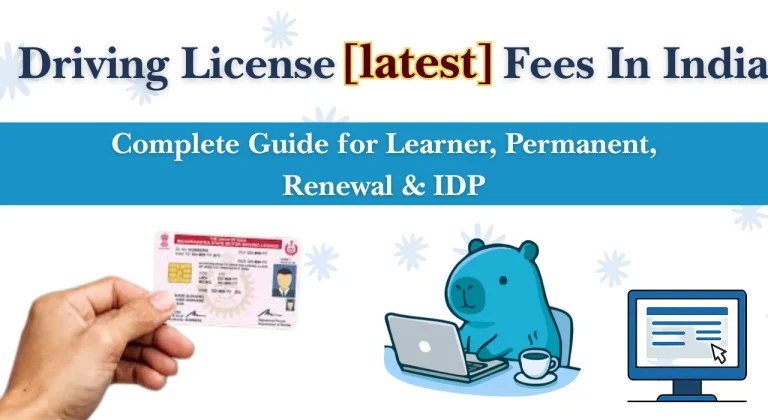 Driving License Fees in India 2026: Complete Guide for Learner, Permanent, Renewal & IDP
