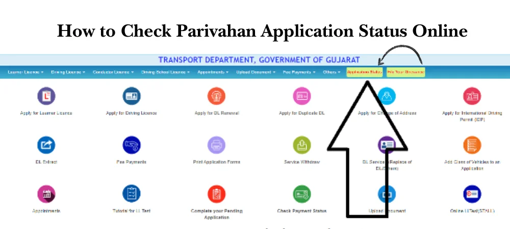 How to Check Parivahan Application Status Online