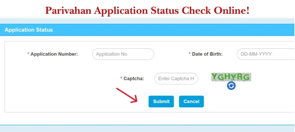 Parivahan Application Status