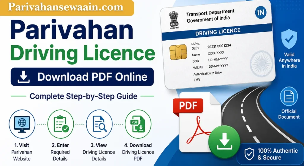 Parivahan Driving Licence Download PDF Online: Complete Step-by-Step Guide