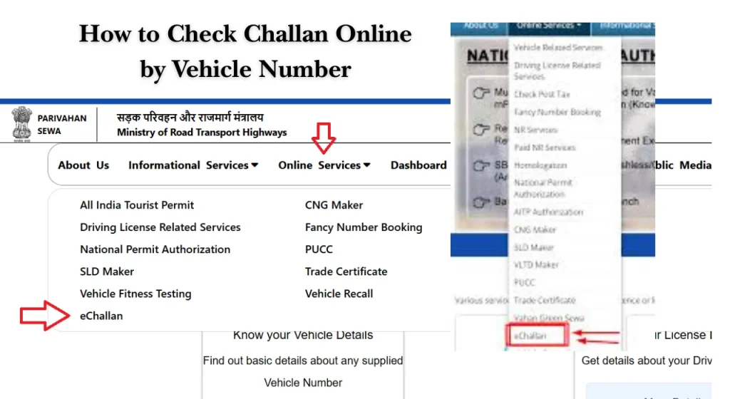 How to Check Challan Online by Vehicle Number